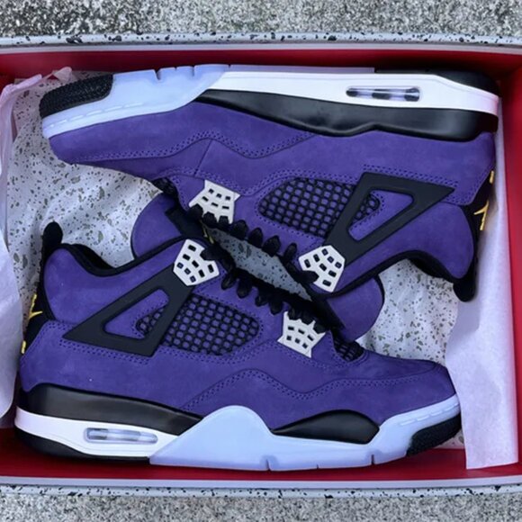 New Basketball 4s Imperial Purple Designer Shoes Sports Outdoor Sneakers - Picture 5 of 7